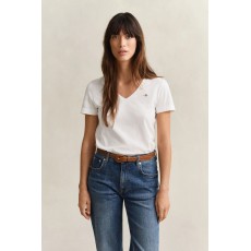 Gant Reg Shield Ss V-Neck T-Shirt Gant Reg Shield Ss V-Neck T-Shirt