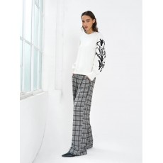 French Connection Patrice Floral Embroidered Sleeve Knit French Connection Patrice Floral Embroidered Sleeve Knit