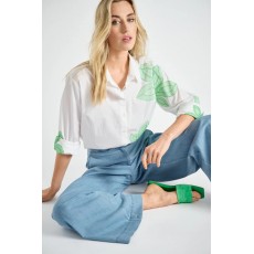 Marie Mero Shirt with green flower Marie Mero Shirt with green flower