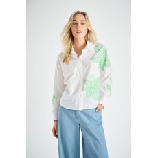 Marie Mero Shirt with green flower Marie Mero Shirt with green flower