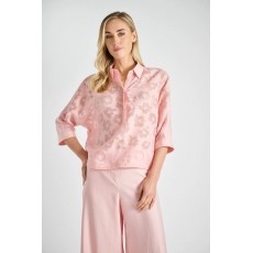 Marie Mero Polo shirt with transparent flowers Marie Mero Polo shirt with transparent flowers