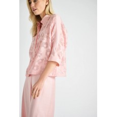 Marie Mero Polo shirt with transparent flowers Marie Mero Polo shirt with transparent flowers