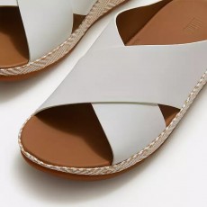 FitFlop Lulu Lux Graphic Weave Leather Cross Slides FitFlop Lulu Lux Graphic Weave Leather Cross Slides