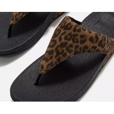 FitFlop Lulu Suede Leopard Toe-Post Sandals FitFlop Lulu Suede Leopard Toe-Post Sandals