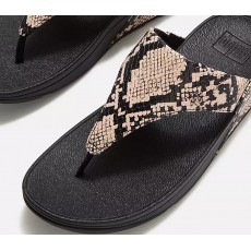 FitFlop Lulu Snake Toe-Post Sandals FitFlop Lulu Snake Toe-Post Sandals