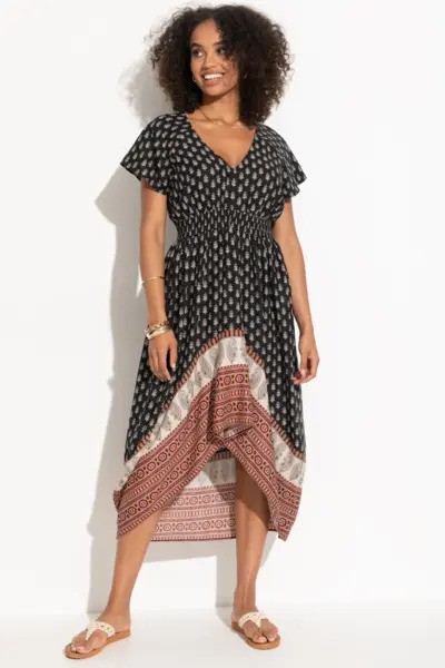 Pour Moi Border Print High Low Midaxi Beach Dress