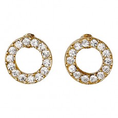Pilgrim Victoria Recycled Crystal Halo Earrings Gold-Plated