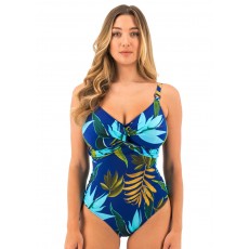 Fantasie Pichola Underwire Twist Front Swimsuit with Adjustable Leg Tropical Blue