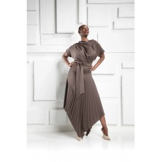 Kevan Jon Mila Pleat Knee Dress