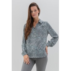 Marble Animal Print Blouse