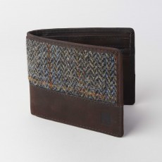 Harris Tweed Wallet Brown