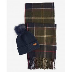 Barbour Dover Beanie & Hailes Scarf Gift Set