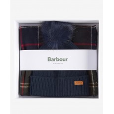 Barbour Dover Beanie & Hailes Scarf Gift Set