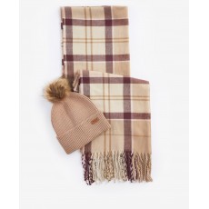 Barbour Dover Beanie & Hailes Scarf Gift Set