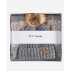 Barbour Saltburn Beanie/Scarf TartanGift Set