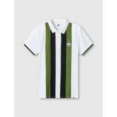 Pretty Green Live Forever Engineered Stripe Polo