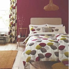 Sandersons Options Dandelion Clocks Duvet Cover Set Blackcurrant