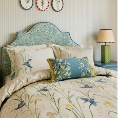 Sanderson National Trust Kingfisher & Iris Azure/Linen Bed Set