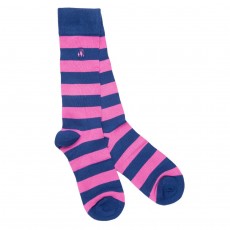 Swole Panda Rich Pink Striped Socks