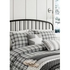 Long Island by Helena Springfield Cosy Check Grey/Green Bed Set