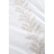 Bianca Embroidery Leaf  Duvet Set Natural