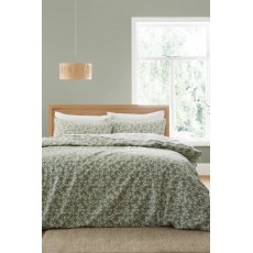 Bianca Shadow Leaves Duvet Set Green