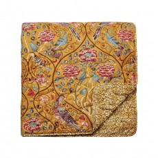 Morris & Co Seasons by May Saffron Quilted Throw