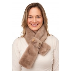 Karina-Faux Fur Tippet with Loop & Coconut Button Detail