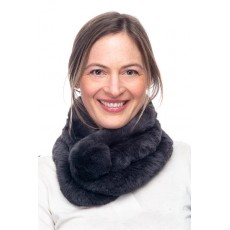 Placida-Faux Fur Scarf with Large Pom Pom