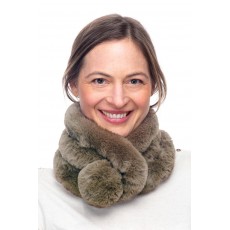 Placida-Faux Fur Scarf with Large Pom Pom