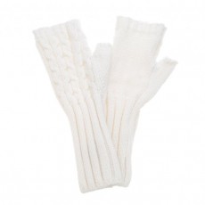 Parklane Fingerless Gloves Winter White