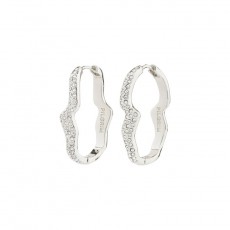 Connect Recycked Crystal Earrings Silver-Plated