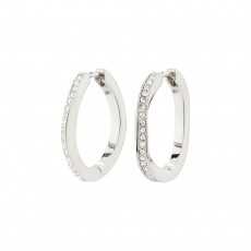 Pilgrim True Recycled Hoop Earrings Silver-Plated