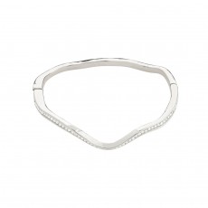 Pilgrim True Recycled Wavy Bangle Silver-Plated