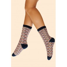 Powder-Fair Isle Cosy Socks-Cream