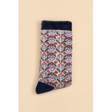 Powder-Fair Isle Cosy Socks-Cream