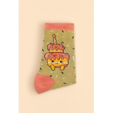 Powder-Happy Birthday Tiered Cutie Ankle Socks