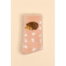 Powder-Happy Hedgehog Fuzzy Slipper Socks