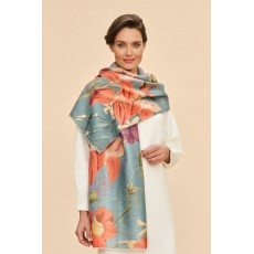 Powder-Hummingburd At Dusk Luxury Print Scarf