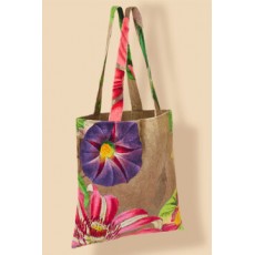 Powder-Oversized Botanicals Velvet Tote Bag