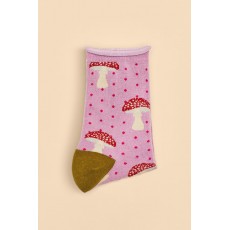 Powder-Tiny Toadstools Ankle Socks