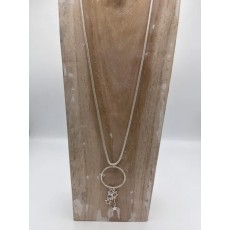 Long Pendant Necklace With Cascading Stars