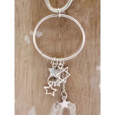 Long Pendant Necklace With Cascading Stars