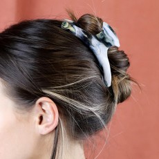 Pom Blue/Black Celestial Acrylic Hair Claw Clip