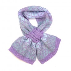 Pom Lilac Mix Alpaca Diamond Scarf