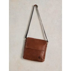 WhiteStuff Frankie Leather Crossbody Bag Mid Tan