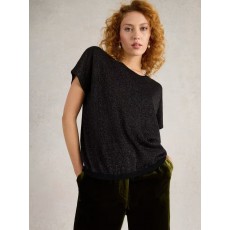 WhiteStuff Lena Sparkle Knit Tee