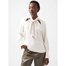 French Connection Carmen Crepe Tie Blouse