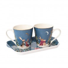 Sara Miller Mug & Tray Set W Tales