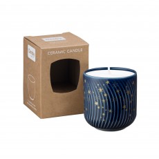 Porcelain Arc Blue Stars Candle Pot Boxed